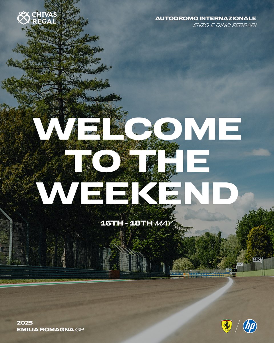 ScuderiaFerrari's tweet photo. Welcome to the 2025 Emilia-Romagna Grand Prix 👋 https://t.co/LD8TGF3UbH