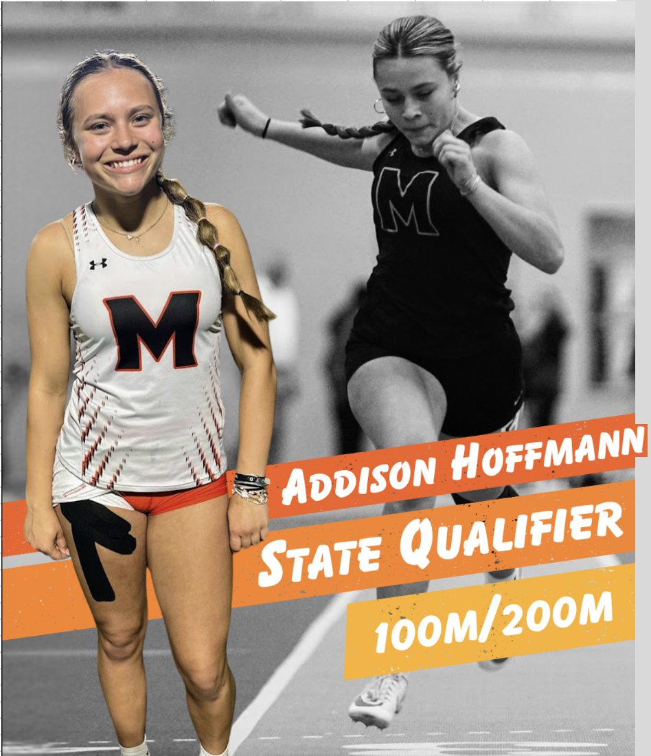 Congrats to Freshman Addison Hoffmann, State Qualifier!