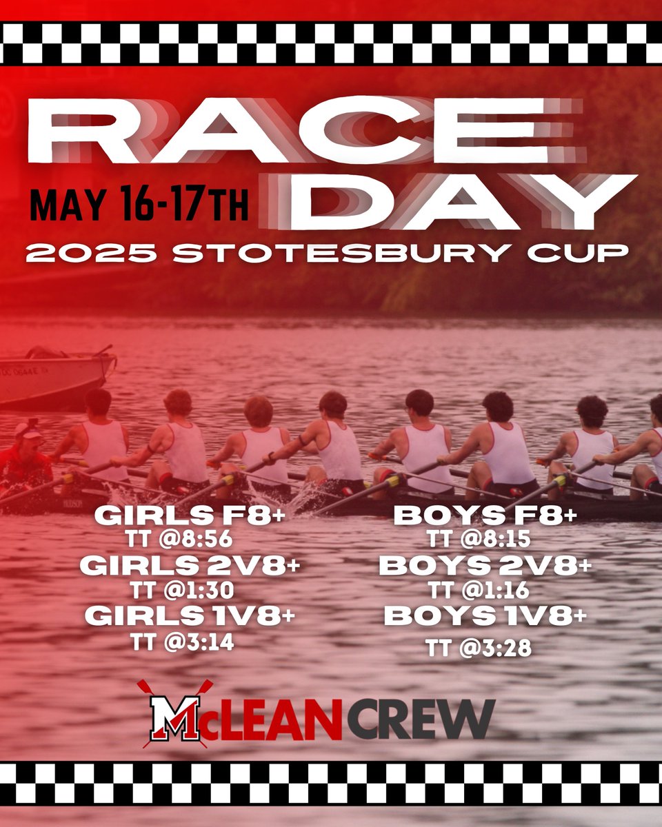It’s Race Day this Friday &amp; Saturday at the Stotesbury Cup! Go McLean!