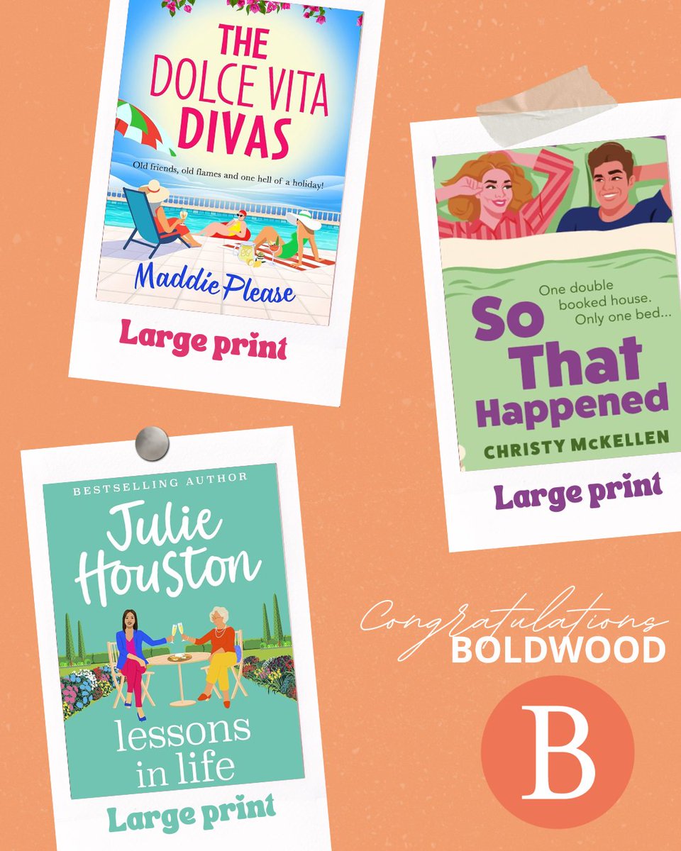 The Reading House Book Shop (@thereadinghouse) on Twitter photo Huge congratulations to <a href="/BoldwoodBooks/">Boldwood Books</a>, named Independent Publisher of the Year at the 2025 British Book Awards!
We love working with Boldwood to bring their uplifting, unputdownable fiction to more readers in Large Print and Audio. Huge congratulations to <a href="/BoldwoodBooks/">Boldwood Books</a>, named Independent Publisher of the Year at the 2025 British Book Awards!
We love working with Boldwood to bring their uplifting, unputdownable fiction to more readers in Large Print and Audio.