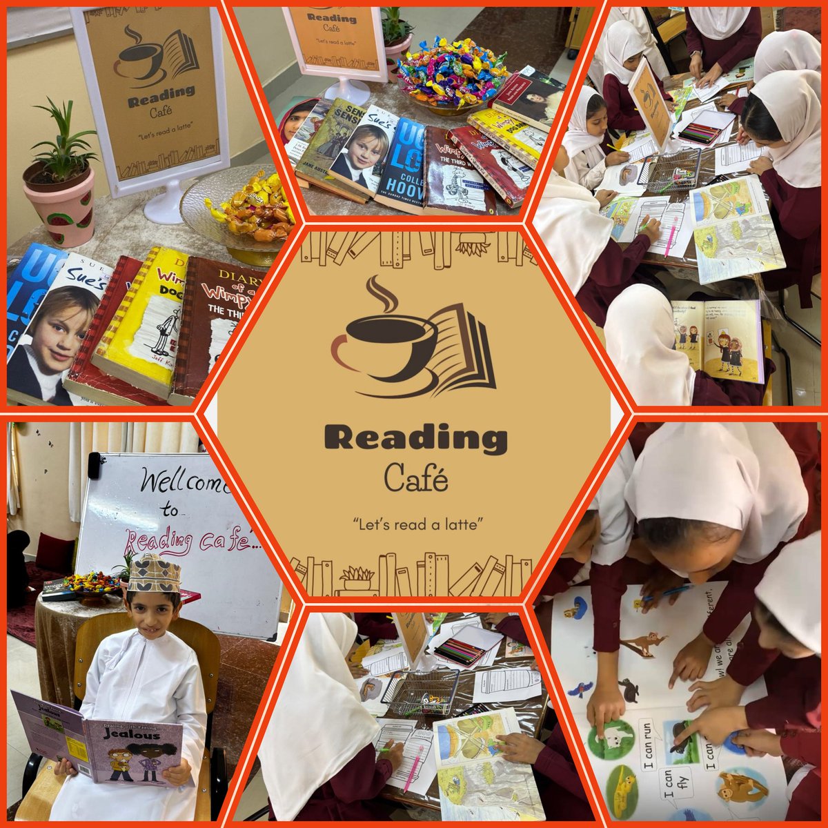 نفّذت معلمات اللغة الإنجليزية فعالية Reading Café لجميع معلمات وطلاب المدرسة، حيث كان الحضور مميزًا وتفاعل الجميع بشكل رائع.استمتع المشاركون بأجواء القراءة والاستطلاع، مما ساهم في تعزيز حب المطالعة وتنمية المهارات اللغوية لدى الطلاب في بيئة تعليمية محفزة وممتعة.#بوركت جهودهن🌺💕