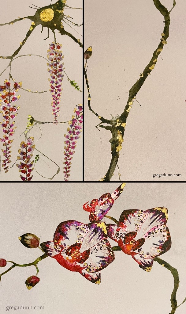 GDunnArt's tweet image. The painting Neuron with Orchid and Wisteria from this year's set of Floral Neuron prints.
shorturl.at/wKxBi
#brain #brainart #floral #floralart #gardenart #neuron #neuroart #psychedelic #artprint #art #print #wallcovering #asianart