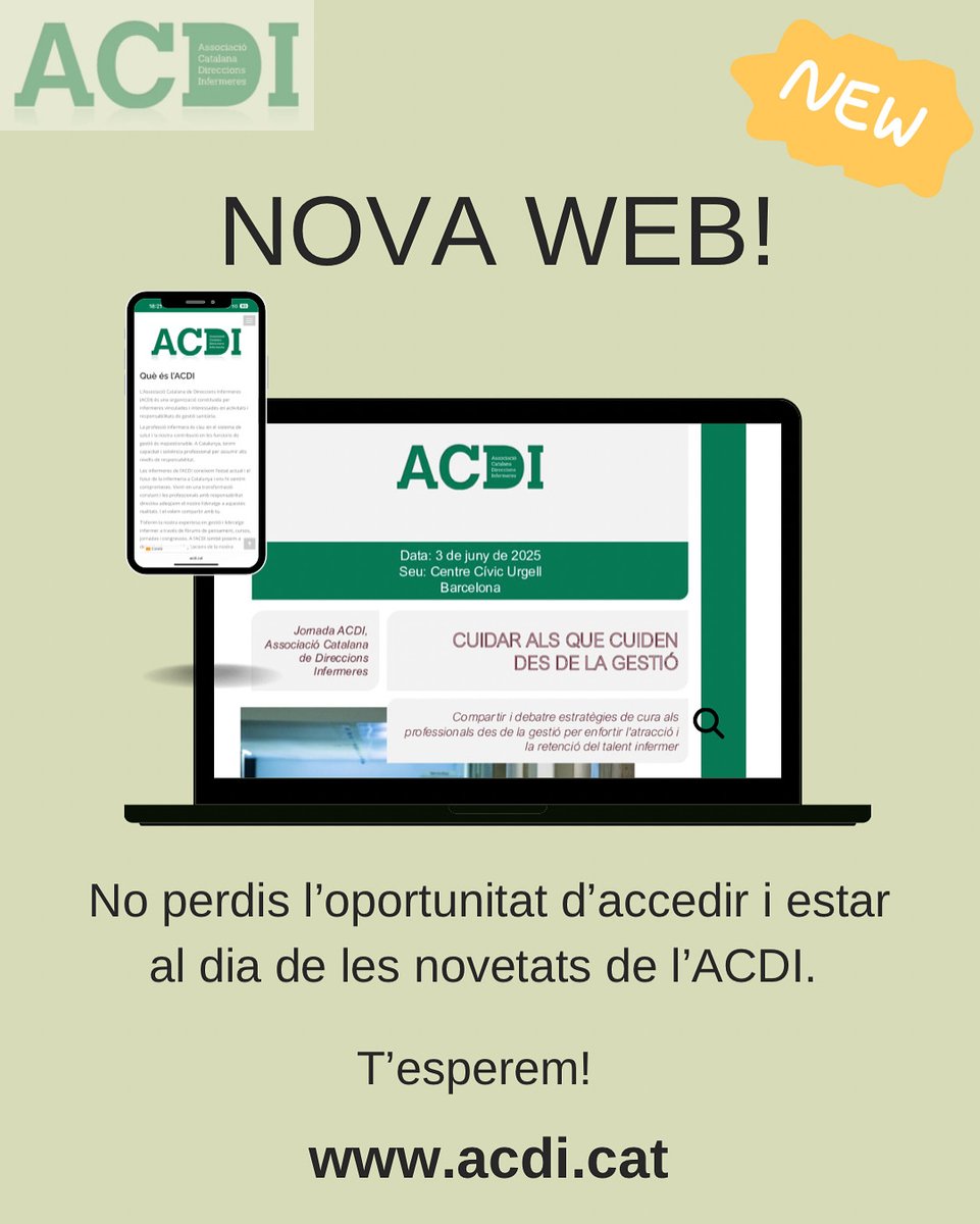 Estrenem nova pàgina web! 🥳

Qui som? Què fem? Quines són les pròximes jornades i actes que organitzarem? 
Vols fer-te soci/sòcia? 💚

Tota aquesta informació i més, la podràs trobar a acdi.cat amb una àrea d’associades exclusiva!
