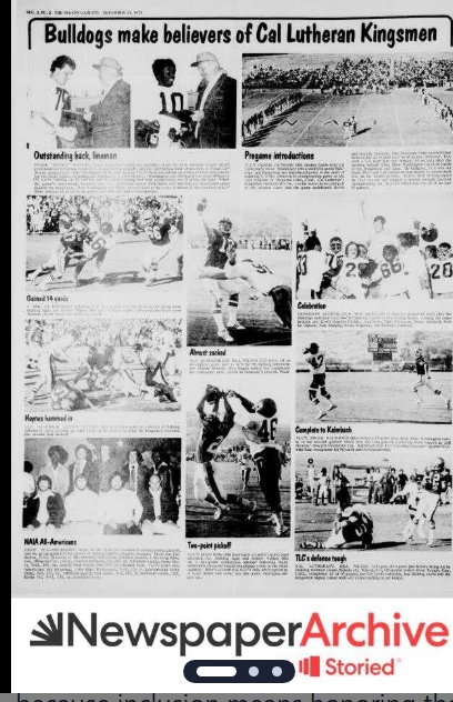 History: This is the 50th Anniversary of the 1975 TLC National Championship game. Facts: The All-American and Defensive MVP #66 Willie Gipson is still missing his honors and his rightful recognition. It is not too late to get it right! Homecoming! 2025  <a href="/TLUAlumni/">TLU Alumni</a> <a href="/tluathletics/">TLU Bulldogs</a>