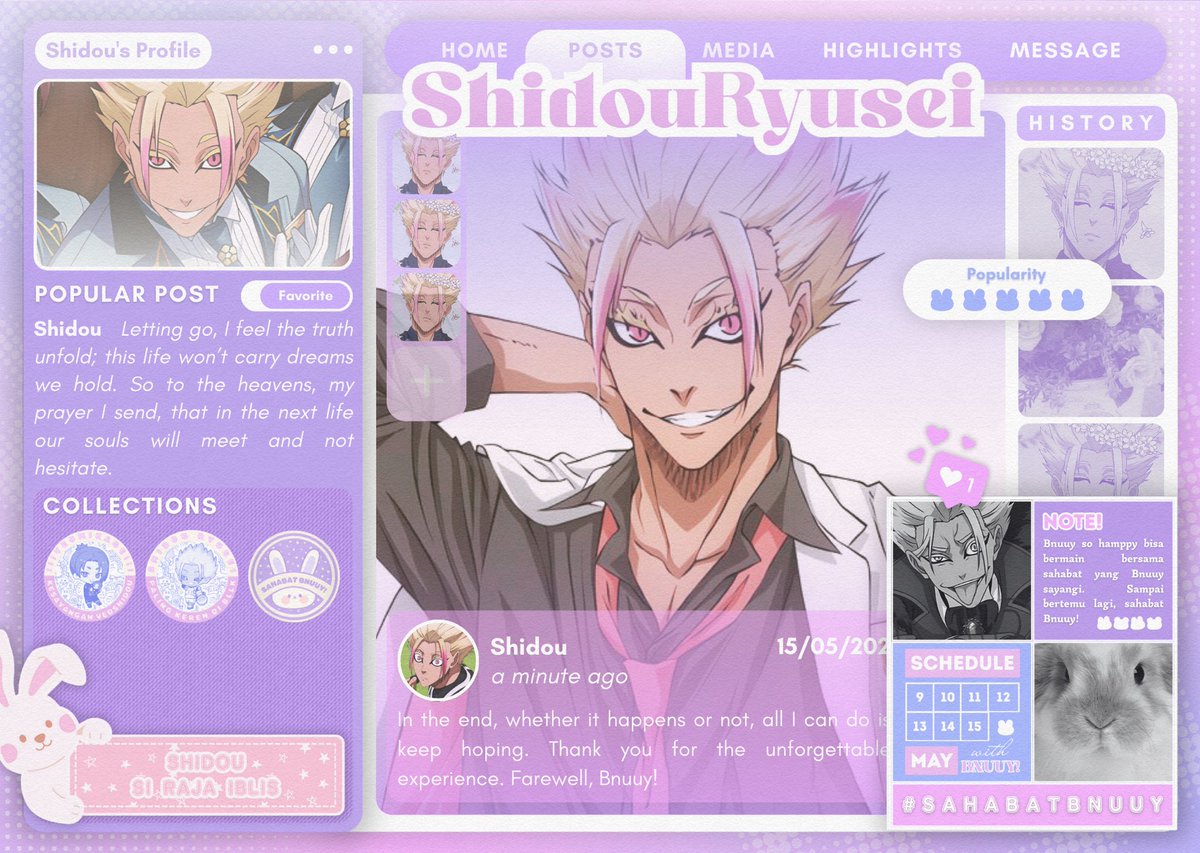 znono's tweet image. ⠀
After a week with Bnuuy, the sky feels less heavy. I can smile again now like petals letting go in spring.  I, Shidou Ryusei, will carry this warmth gently, for in some tender corner of the universe, we’re still chasing butterflies together.
⠀