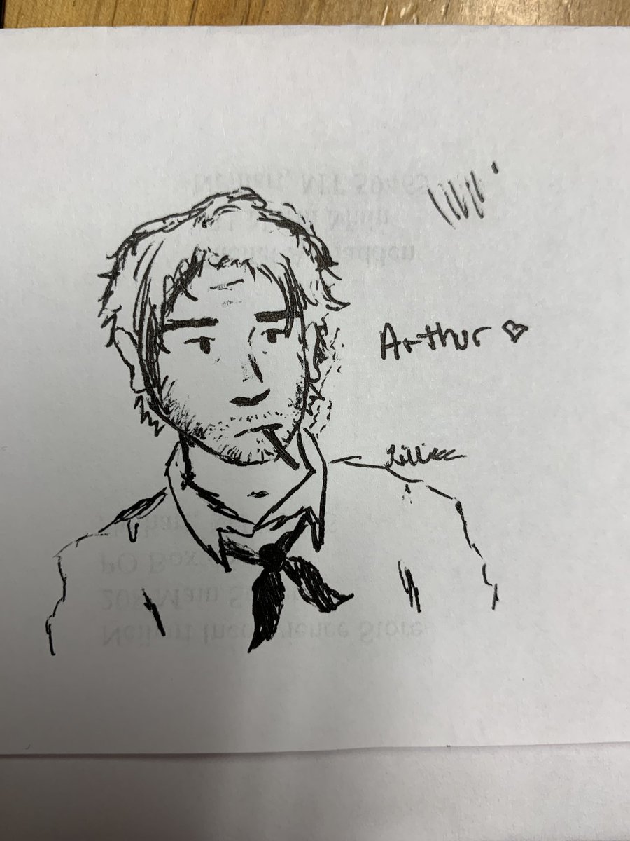 rexsploderider's tweet photo. little arthur morgan doodle https://t.co/y1bLTWDrvk