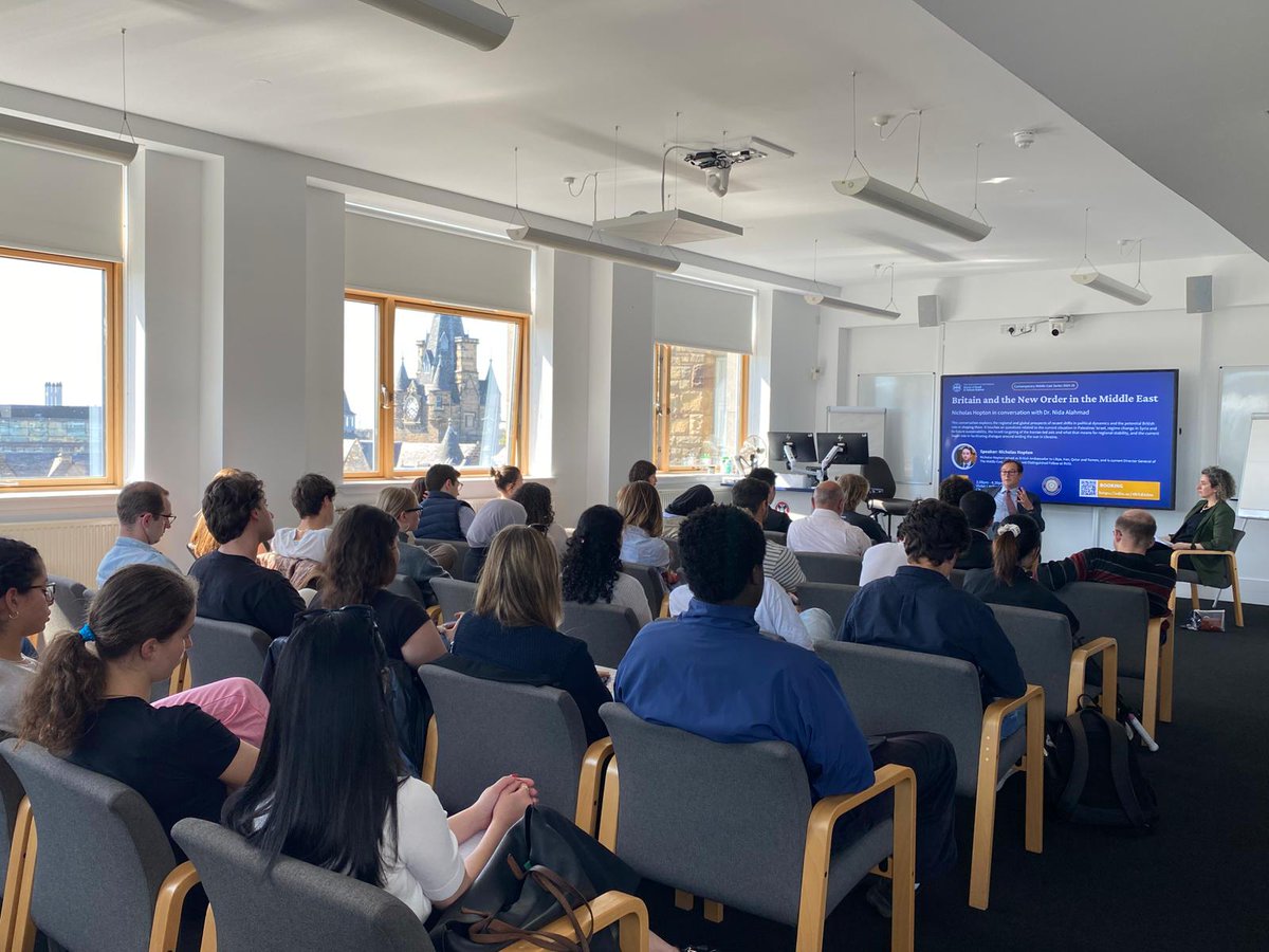 The Middle East in Global Politics (@megpuoe) on Twitter photo Full house today at our Britain and the New Order in the Middle East conversation with UK diplomat and former ambassador Nicholas Hopton. Very interesting discussion to mark our last event for the academic year at Middle East Research Group! <a href="/EdinburghPIR/">P&IR Edinburgh</a> <a href="/uoessps/">School of Social & Political Science Edinburgh</a> Full house today at our Britain and the New Order in the Middle East conversation with UK diplomat and former ambassador Nicholas Hopton. Very interesting discussion to mark our last event for the academic year at Middle East Research Group! <a href="/EdinburghPIR/">P&IR Edinburgh</a> <a href="/uoessps/">School of Social & Political Science Edinburgh</a>