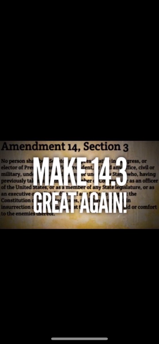 Ingridebap's tweet photo. Section 3 of our U.S. Constitution #14thAmendment disqualification & removal clause can at least end this illegitimate presidency.
Pls contact your State AGs to petition invoking #14thNow especially swing states AZ GA MI NV PA WI)
This is our moment to MAKE 14.3 GREAT AGAIN! https://t.co/We7g5nH7S1
