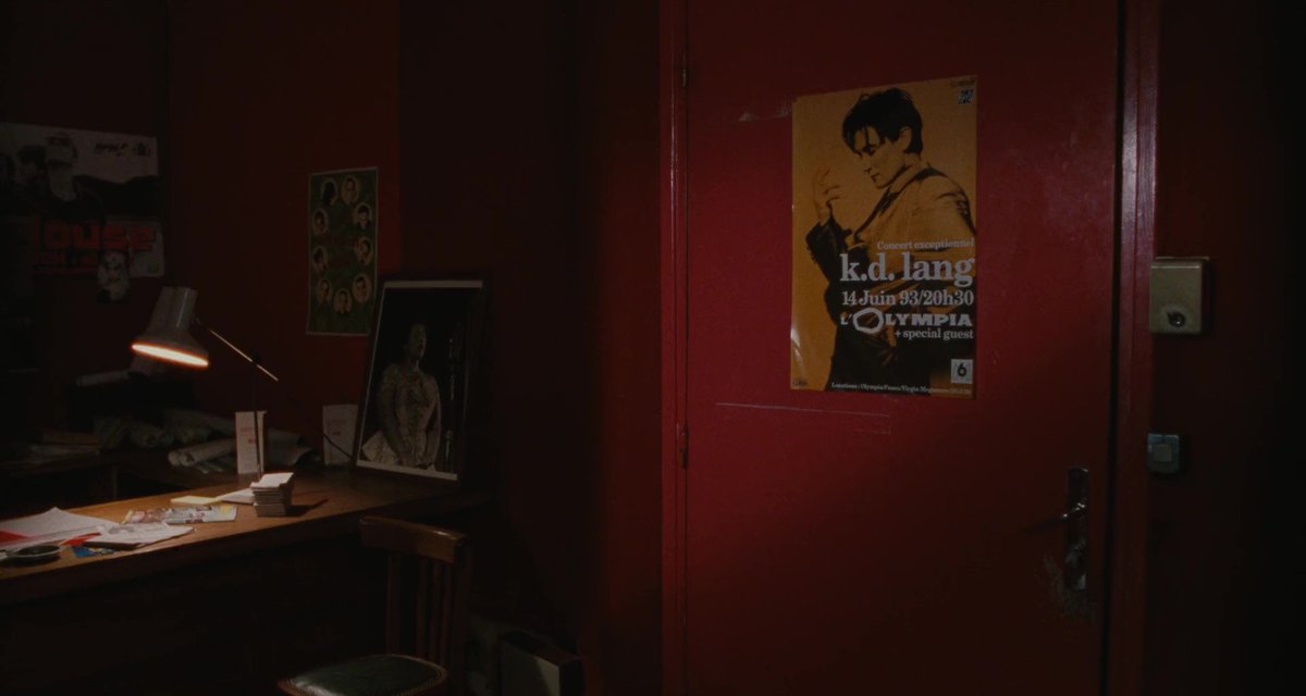 k.d. lang poster featured in Jacques Rivette's Up, Down, Fragile
