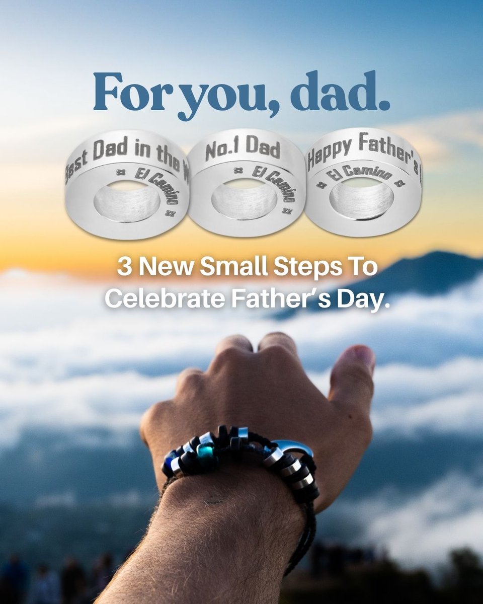 💚 Tell your dad how much he means to you with ⭐ 3 brand new limited edition Small Steps! 🥳

🏆 "No.1 Dad", "Best Dad in the World" and our commemorative 😍 "Happy Father's Day 2025" Small Steps are now ready to make this Father's Day one to remember. 👉elcaminobracelets.com/collections/li…