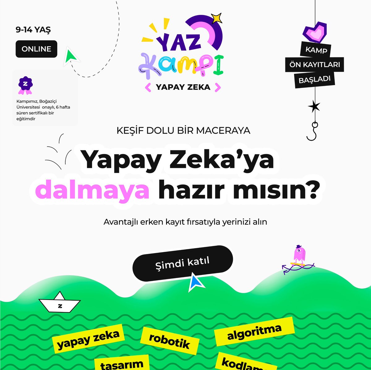 DoanDadelen5's tweet image. Bu yaz oğlumunda katılacağı bir yaz kampı.
3 kişilik ücretsiz kontenjanım var. Bu twiti beğenip yeniden yayınlayanlar arasından çekiliş ile belirleyeceğim. 9-14 yaş arası için online eğitim.  Mahalleden arkadaşlarımın girişimi :)

#reklam değildir :) Paylaşıp daha çok kişiye…