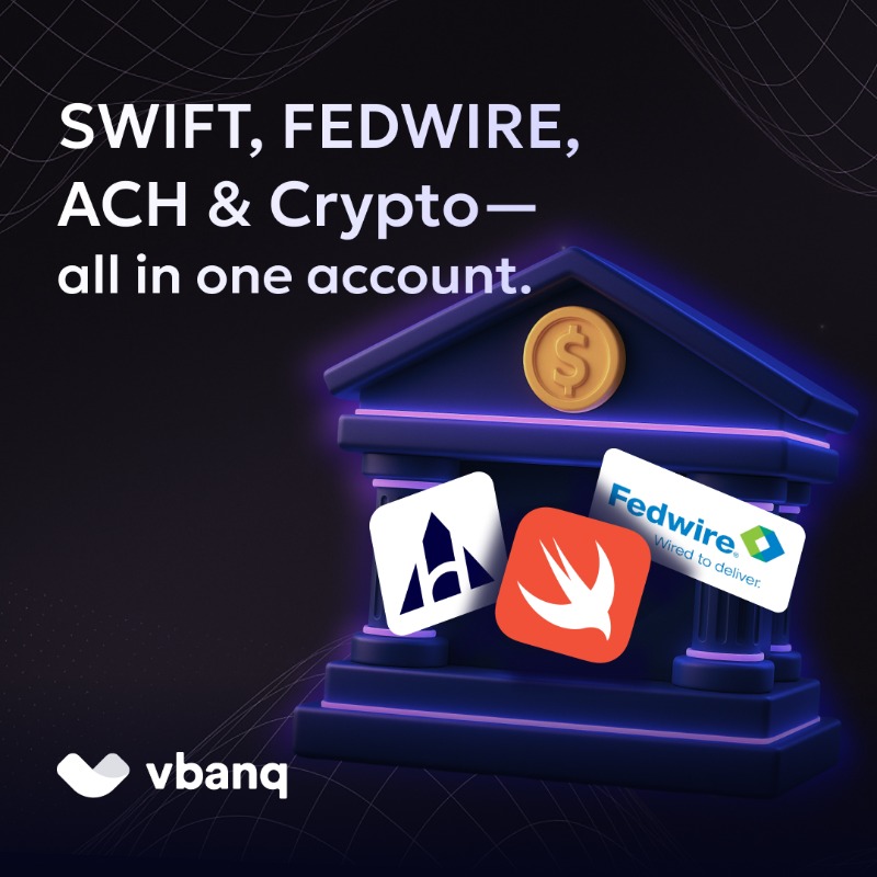 Vbanq_business's tweet photo. Expand your business globally with one platform.

Named a Top 10 Web3 platform, Vbanq gives you full control of your USD and digital assets.