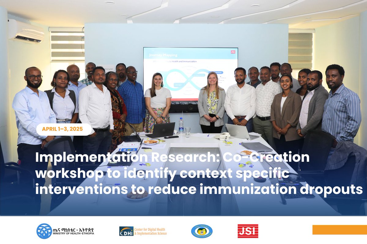 cdhi_uog's tweet photo. Co-Creation Workshop to reduce immunization dropouts in Ethiopia! @cdhi_uog , JSI &amp; @FMoHealth  held national &amp; woreda-level workshops to design tailored interventions for Afar, Amhara &amp; Oromia. Community-driven strategies identified, implementation phase next! https://t.co/q8yO7BcNVM
