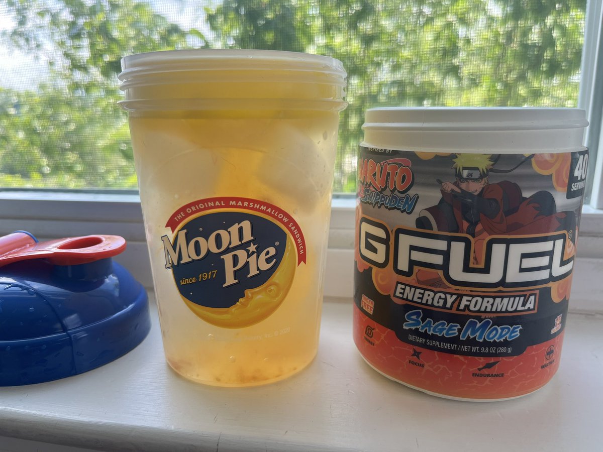 NendoRijin's tweet photo. Whatโs the rarest G FUEL shaker you own? Or just tell me your favorite!
This Moon Pie oneโs gotta be up there ๐๐
#GFUEL #ShakerGang #EnergyFormula #Naruto #MoonPie #GFUELCollectors #SageMode https://t.co/w0tvuiuUgw