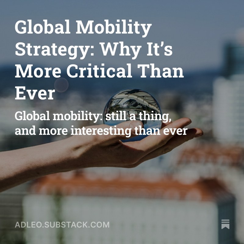 Is your global mobility strategy fit for today’s workforce?

People want flexibility, purpose and career growth.

Here’s how HR and mobility teams can keep pace 👉 tinyurl.com/56zynuy9?id=dJ…

#GlobalMobility #TalentMobility #HRStrategy #EmployeeExperience #InternationalHR