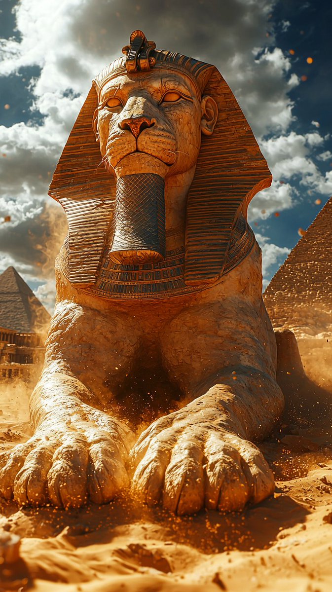 Mifchuk's tweet photo. The Sphinx: Emblem of Ancient Egypt
The Egyptian Sphinx, a fusion of lion and human, stands as a symbol of strength, wisdom, and royal authority. The Great Sphinx of Giza continues to intrigue historians and visitors alike.

https://t.co/Egs30wPzLl

#Sphinx #EgyptianMythology #GreatSphinx #Khafre #Guardian #AncientEgypt #Mythology #Legends