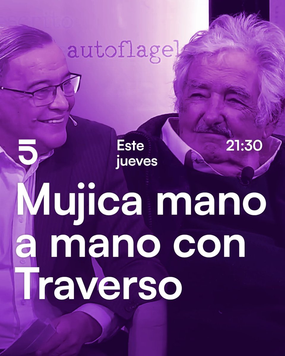 canal5uruguay's tweet photo. 🔜 A las 21:30 recordamos en #Canal5 𝑱𝒐𝒔𝒆́ 𝑴𝒖𝒋𝒊𝒄𝒂 𝒎𝒂𝒏𝒐 𝒂 𝒎𝒂𝒏𝒐 𝒄𝒐𝒏 𝑱𝒐𝒓𝒈𝒆 𝑻𝒓𝒂𝒗𝒆𝒓𝒔𝒐. Entrevista emitida por #Periodistas en abril de 2024. https://t.co/qb7FCWzr6u