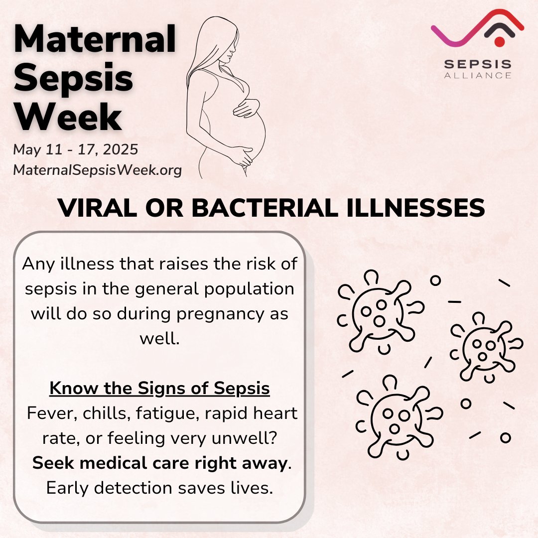 How does #sepsis occur in #pregnancy and after #childbirth 🤔

Sepsis can occur because of an infection related to the pregnancy or one that is totally unrelated, such as pneumonia or a UTI. Scroll through to see some of the ways sepsis can develop during pregnancy and