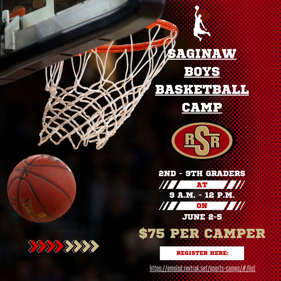 June is just around the corner, and so is the Rough Rider Boys Basketball Camp! Sign up now to shoot some hoops and join the fun!
#EMSproud
Register here: emsisd.revtrak.net/sports-camps/#…