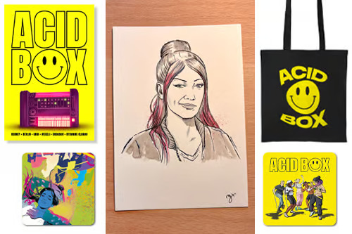 Just two weeks left to back our Acid Box Kickstarter!  

We only have 5 of our gorgeous original sketches from Ria Grix left!   

Back your copy here: kickstarter.com/projects/ave... #acidbox #kickstarter #comics