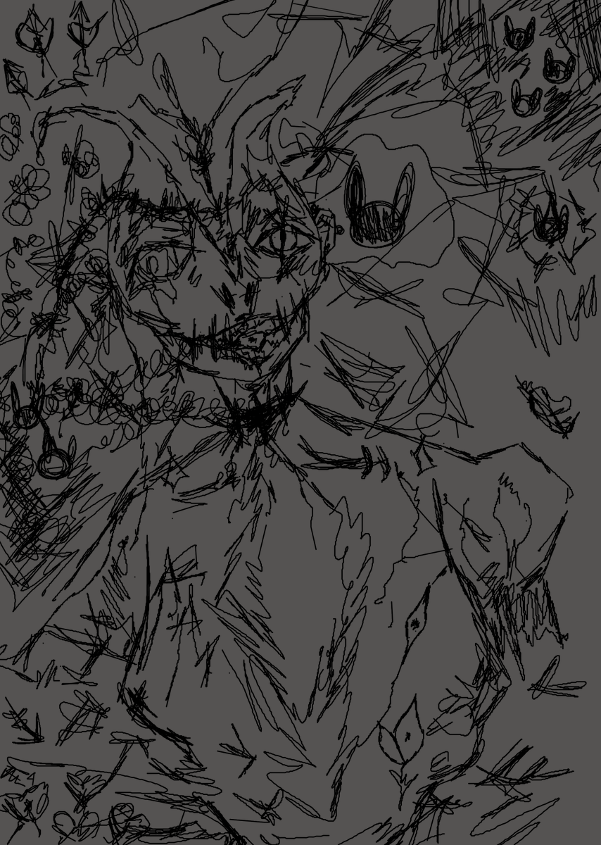 I drew this a while ago but i finally decided to post this. I'm kinda "over" the stuff I was feeling while drawing this plus wanted to display my default style and i know its on the rough spookier end