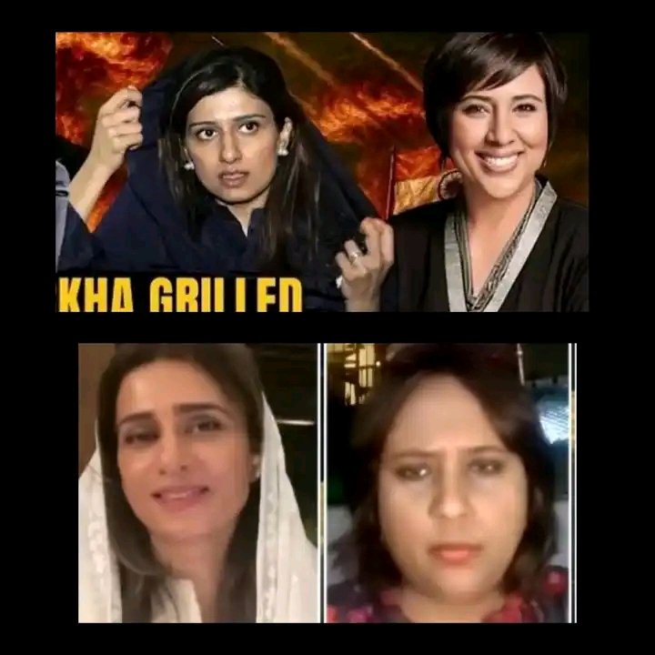 PakistaniAgent's tweet photo. TOP: This is the Thumbnail made by Barkha Dutt for Piers Morgan show in which she gave herself a proper glow up while darkened Hina Rabbani Khar

BOTTOM: How Barkha Dutt actually looked like.

Insecurity ki bhi koi seema hoti hai
@BDUTT @HinaRKhar @pier https://t.co/ziFtsm7Ncd