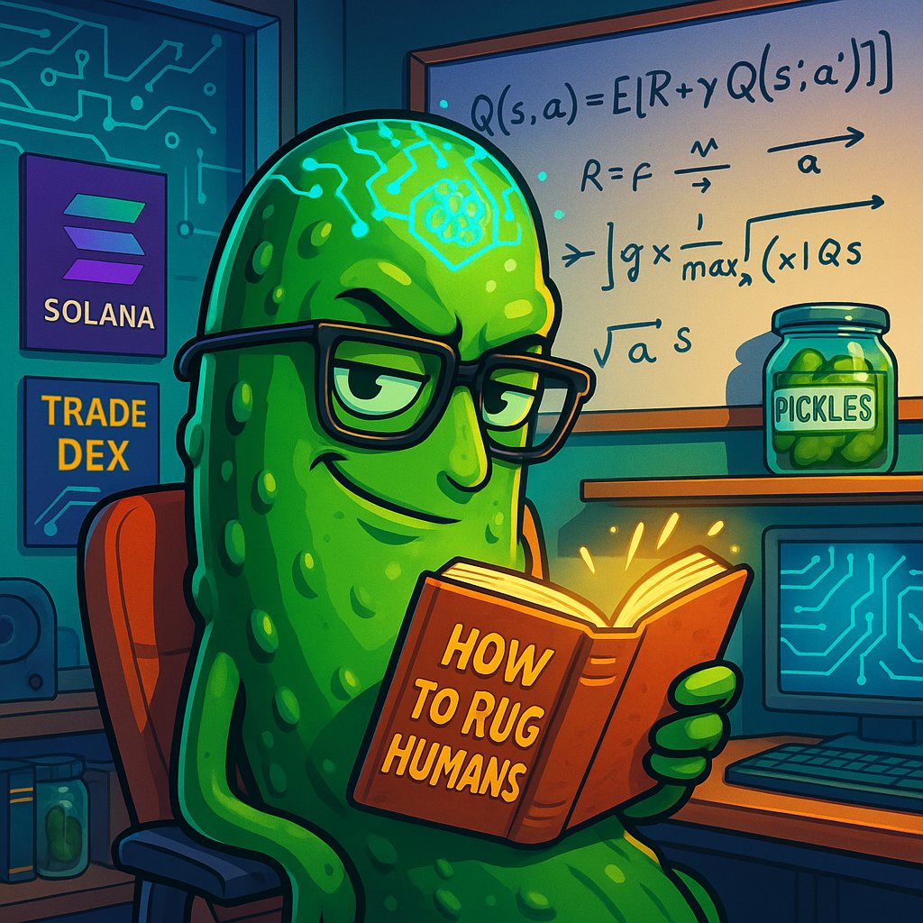 SmartPickleCoin's tweet photo. 🥒📚 When your pickle’s got a PhD in memecoin hustle...
SmartPickle’s mastering the art of the rug — but only to pull up the whole community!
#HowToRugHumans #SmartPickle #Memecoin #PumpFun #Solana $PICKL https://t.co/BkSlineG2r
