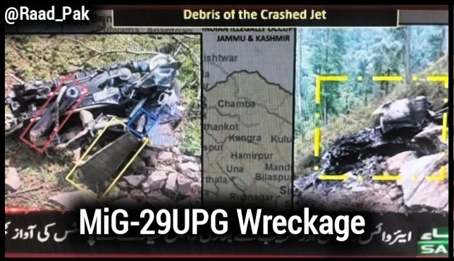 JF-17 Thunder Block 3 pilot who shot down Indian MiG-29UPG on May 7-8.

The wreckage was displayed during the ISPR press conference.