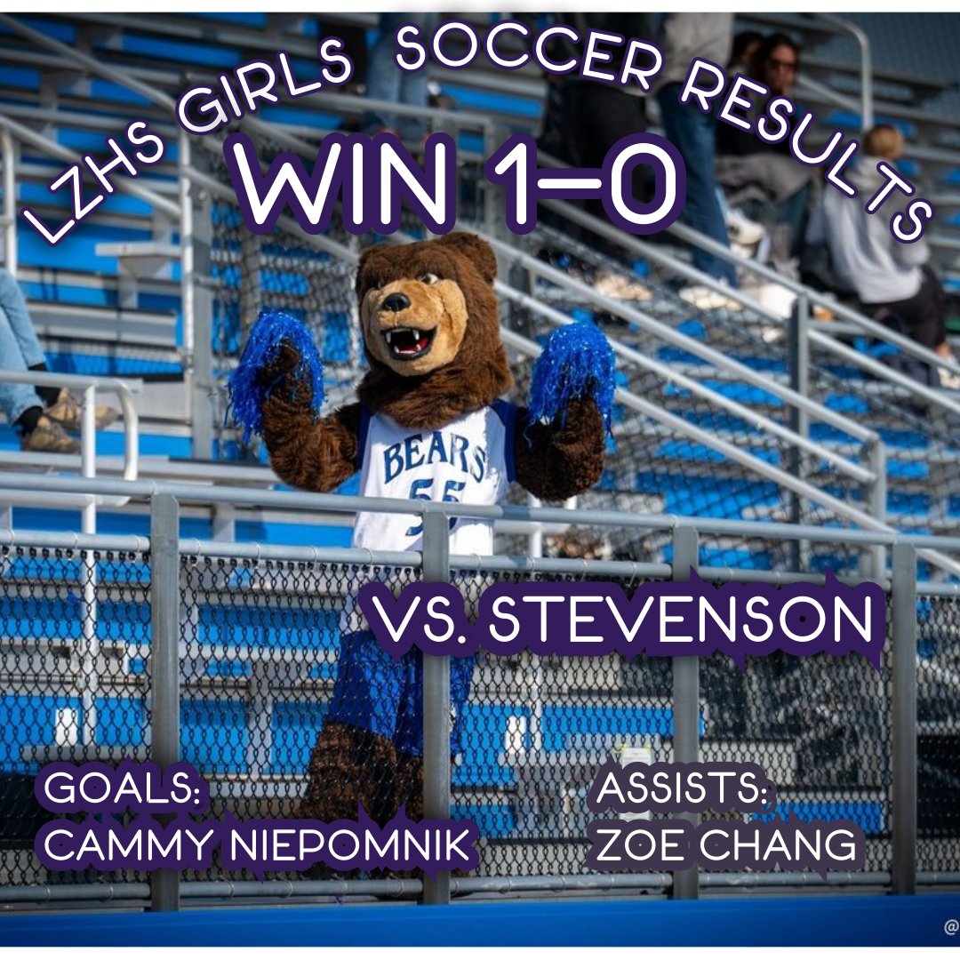 Big Win against Stevenson last night! @lzhsgirlssoccer @lzhsseniors2025 <a href="/lzhsathletics/">LZHS Athletics</a>