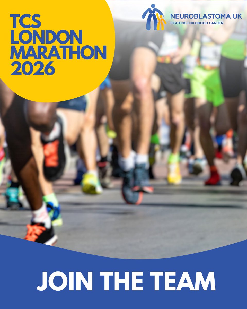 NeuroblastomaUK's tweet image. Inspired by the incredible Marathon runners on April 26th?
Why not join the action in 2026? Sign up for the TCS London Marathon 2026 and take on an unforgettable challenge - all while raising vital funds for Neuroblastoma UK!
Apply now: neuroblastoma.org.uk/neuroblastoma-…