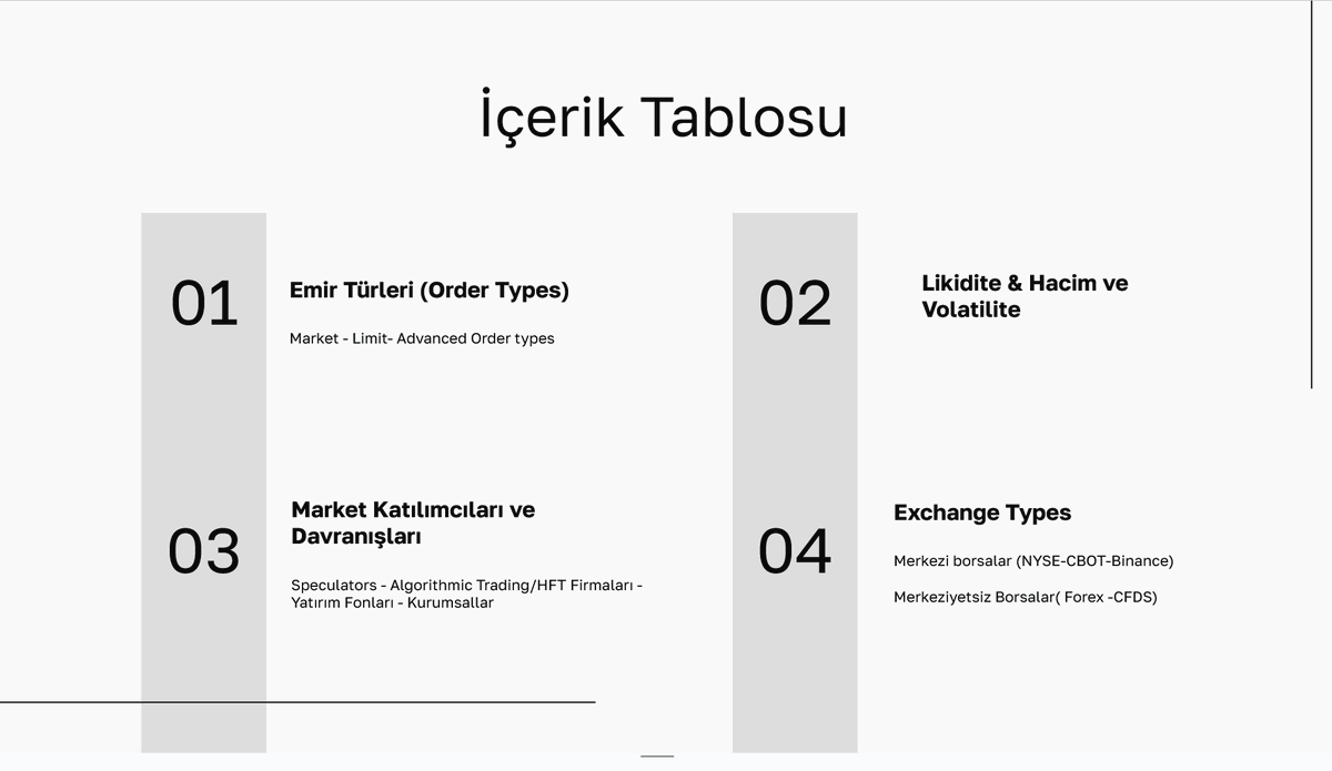 TraderLeevis's tweet image. DERS 1: Market Mikro Yapısı

Konuyla ilgili sorularınızı yorum kısmına paylaşabilirsiniz. İyi dinlemeler, okumalar.

youtu.be/pSKrlxmW4vM