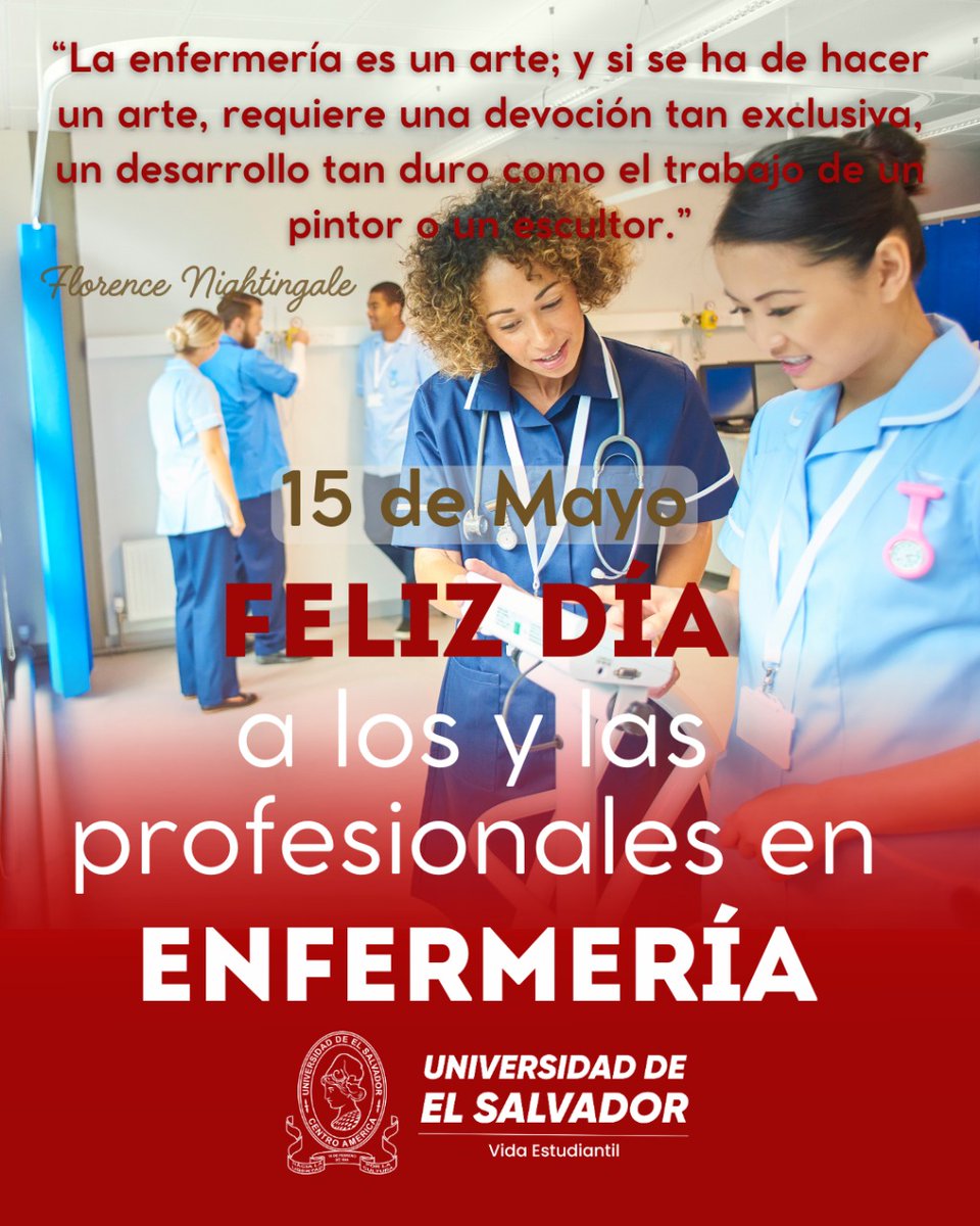 ✨👩‍⚕️👨‍⚕️ 15 de mayo | Día del Profesional en Enfermería 👨‍⚕️👩‍⚕️✨
Hoy celebramos a quienes transforman el cuidado en arte, y el servicio en vocación. 💉❤️
Porque ser enfermero o enfermera es más que una profesión: es una entrega diaria al bienestar de otros.