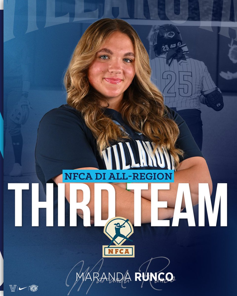 Villanova Softball (@vusoftball) on Twitter photo A stellar sophomore season sees another accolade added as Maranda Runco picks up an <a href="/NFCAorg/">National Fastpitch Coaches Association</a> All-Region nod!
#GoNova A stellar sophomore season sees another accolade added as Maranda Runco picks up an <a href="/NFCAorg/">National Fastpitch Coaches Association</a> All-Region nod!
#GoNova