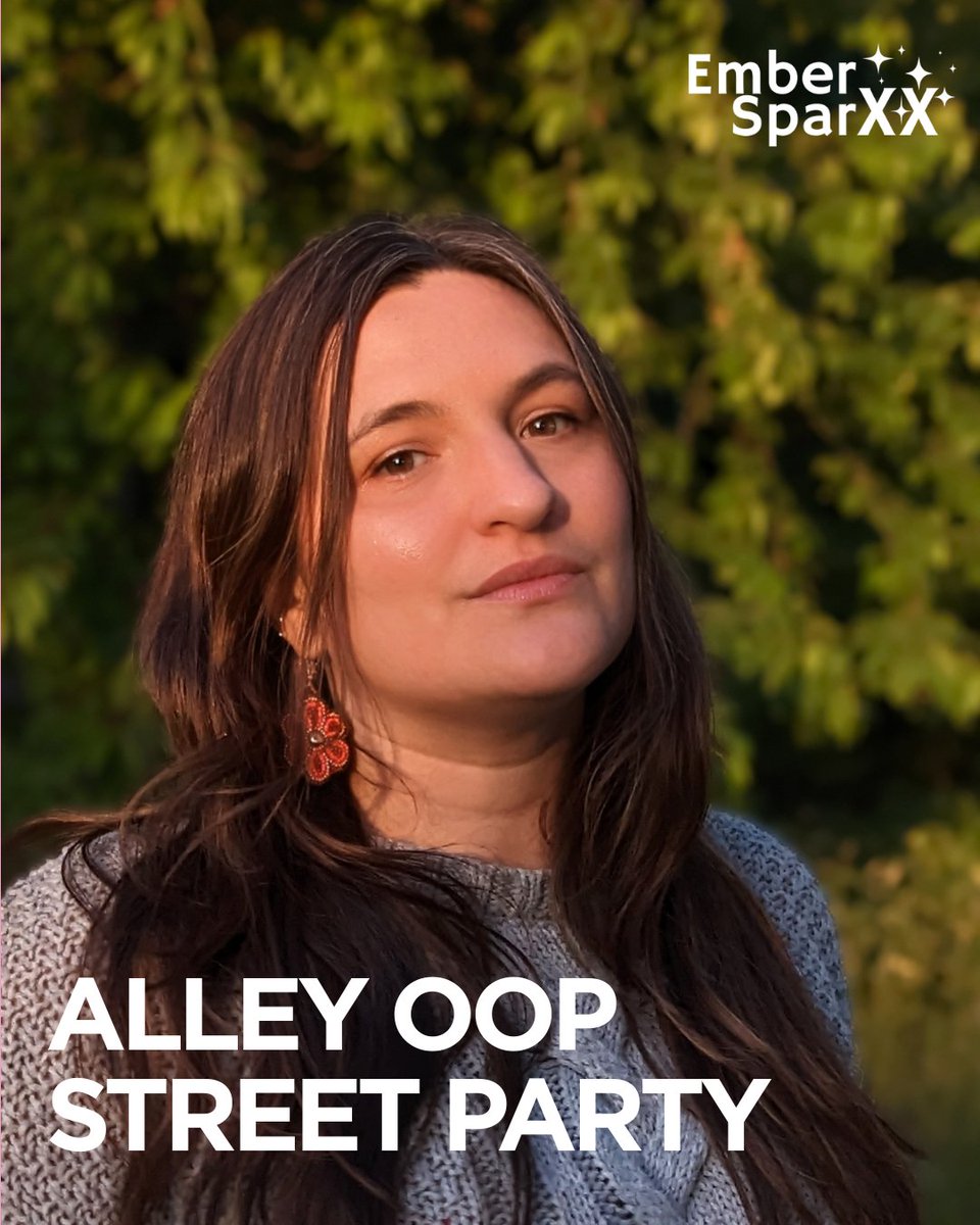 Introducing our first artist highlight for Alley Oop Street Party: DJ Ember Sparxx! ✨

Hailing from Treaty 6 territories, Ember Sparxx is a Cree/Métis music producer and DJ who uses her roots as inspiration for her music and artistic expression.

🎟️ zeffy.com/en-CA/ticketin…
