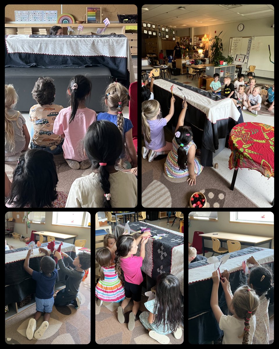 birch_kinders's tweet photo. So much enthusiasm and engagement with our puppet shows. Birches are creating, planning and performing their own stories. Lots of authentic, intrinsically motivated learning! #ocsbDL #ocsbK https://t.co/WCfnKTv7g9