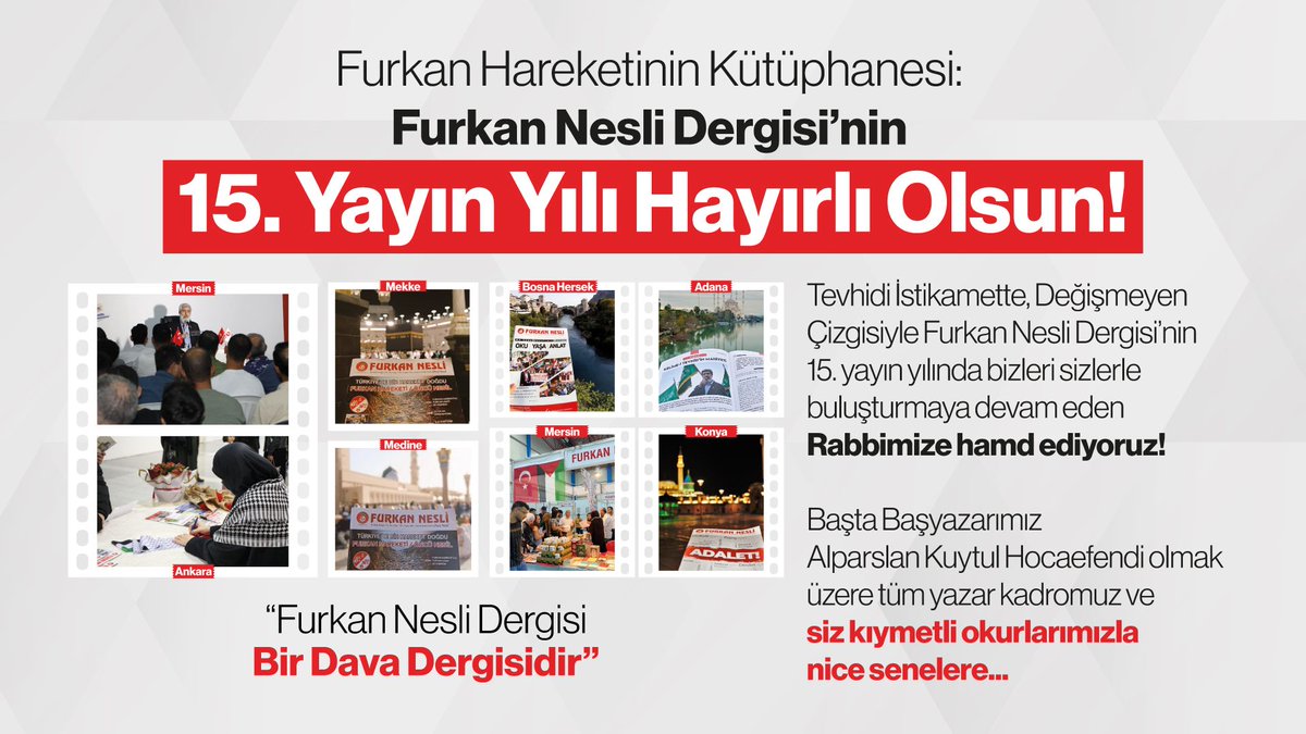 BÜŞRA KOCAER (@kocaeresma) on Twitter photo 15. Yayın Yılı Hayırlı Olsun!
İyiki Varsın <a href="/furkannesli/">Furkan Nesli Dergisi</a>
FurkanNesli 15Yıl
#FurkanNesliOkuyorum 15. Yayın Yılı Hayırlı Olsun!
İyiki Varsın <a href="/furkannesli/">Furkan Nesli Dergisi</a>
FurkanNesli 15Yıl
#FurkanNesliOkuyorum