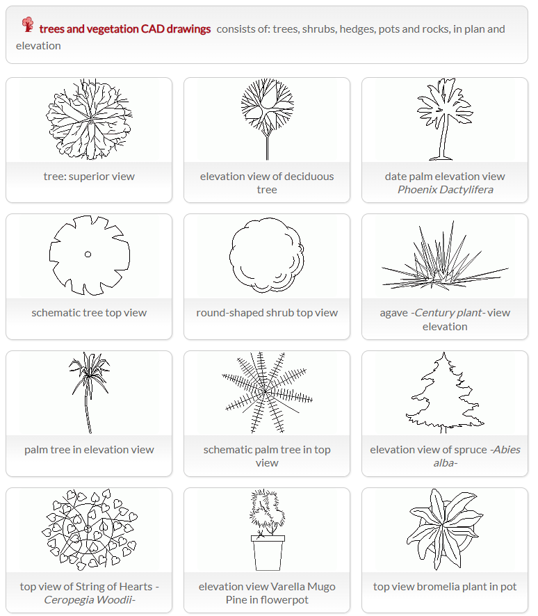 cadblocks_click's tweet photo. Need diverse CAD blocks for your site plans? 🌳🌷🌱Our FREE DWG library of trees, plants, and vegetation has everything you need to add realistic landscaping to your projects. Download here: https://t.co/DcfzRbzXBe #SitePlan #CADforLandscape #TreeCAD #PlantBlocks #DesignResources https://t.co/SLI2nZoqVM