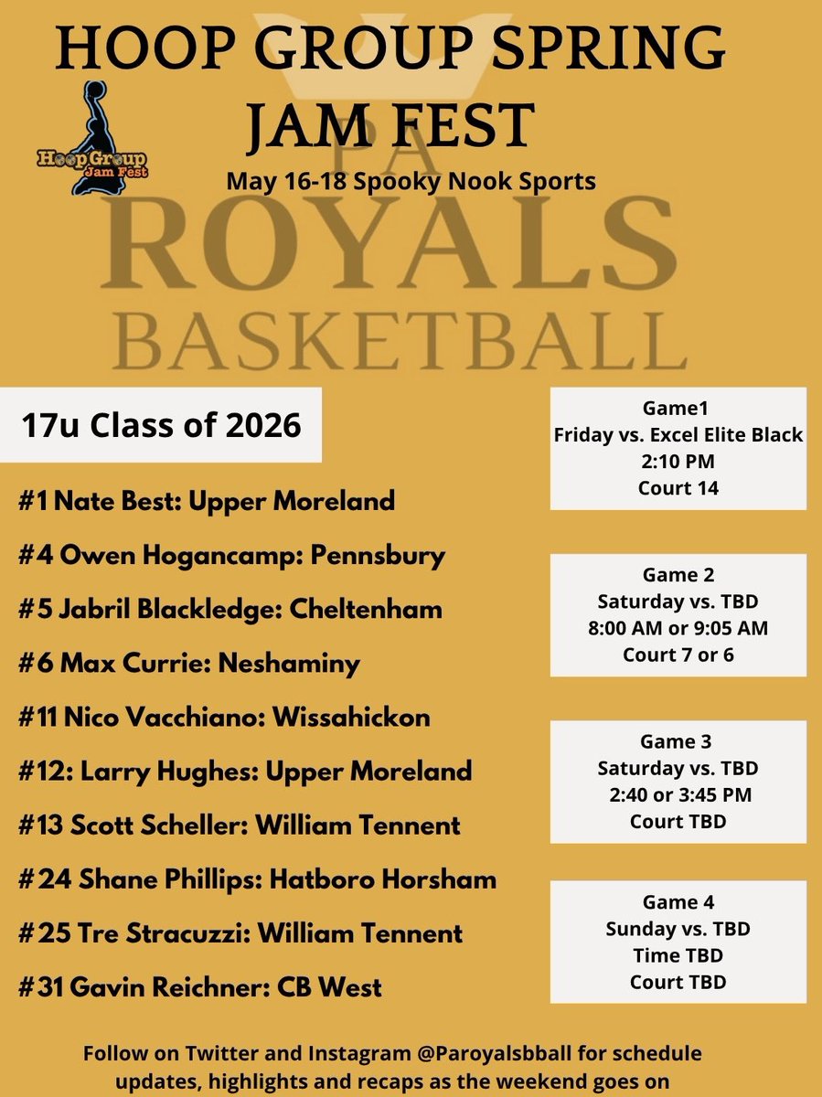 🚨 College Coaches: Come see our 16u and 17u Girls in Atlantic City this weekend and our 17u Boys at Spooky Nook