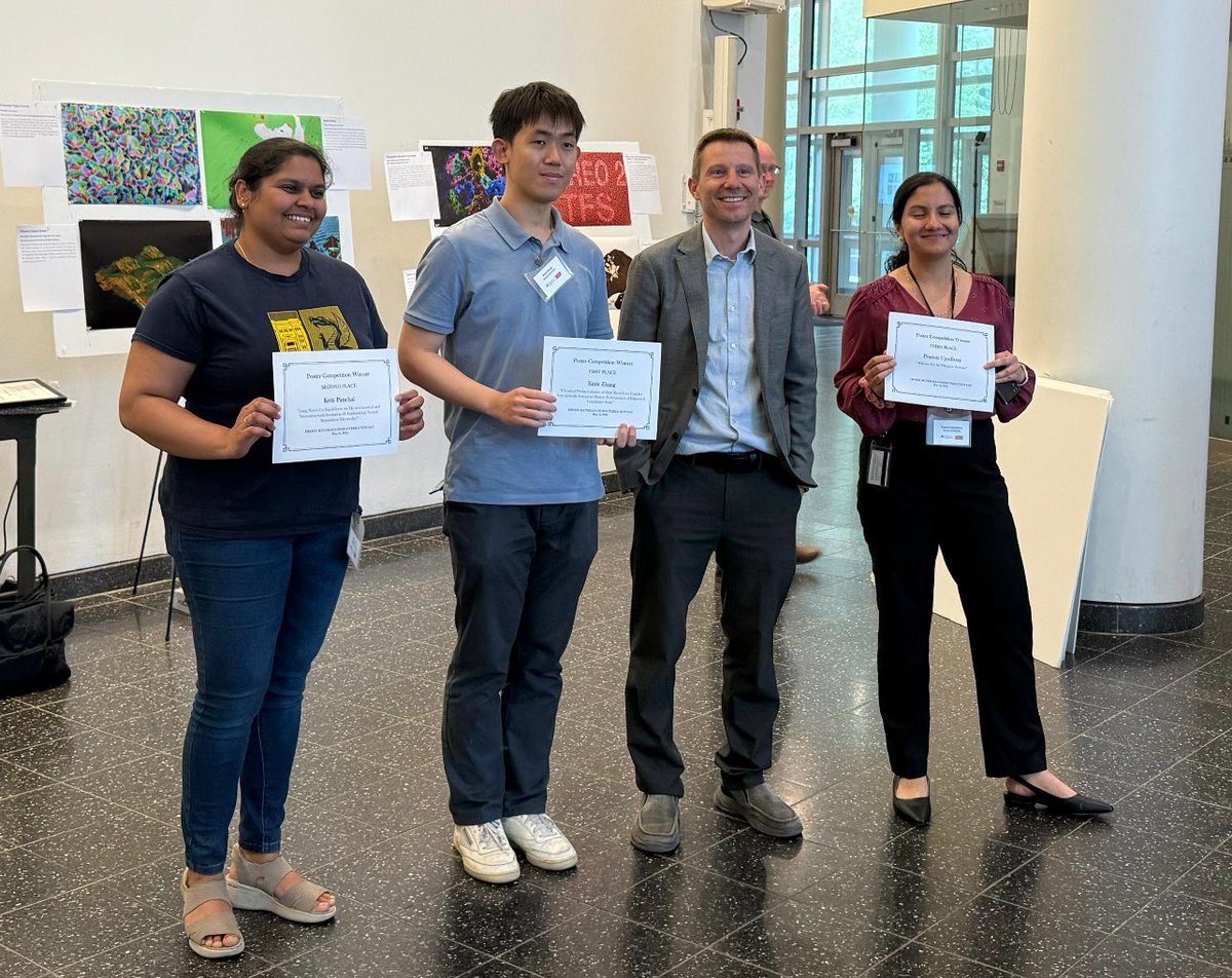 🎉 Huge congratulations to Prastuti for earning 3rd place in the Poster Competition, Sokhna for securing 2nd place, and Yash &amp; Bita for taking 3rd place in the Microscopy Artist Contest! 🏆✨