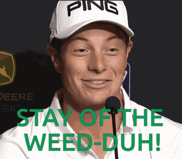 Some kid just yelled "Stay off the weeeeed" when Viktor Hovland tee'd off 🤣