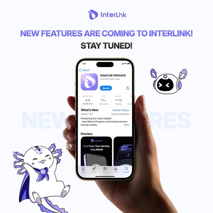 500K+ users are already part of InterLink! Get ready for TGE in Q4 2025! 🚀 Join now using my code 0489477125 and participate in the Referral Program for exclusive rewards. Check out the latest missions on Discord for updates! 🌍