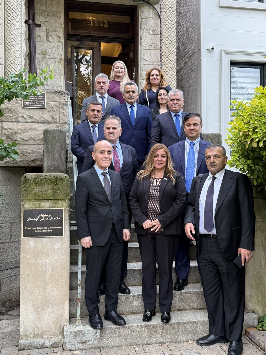 A high-level delegation from the Peshmerga ministry has arrived in Washington.

The delegation was hosted by the KRG's office in Washington, where discussions focused on Peshmerga reform efforts and strengthening security cooperation between the KRG and the US.

📸: KRG