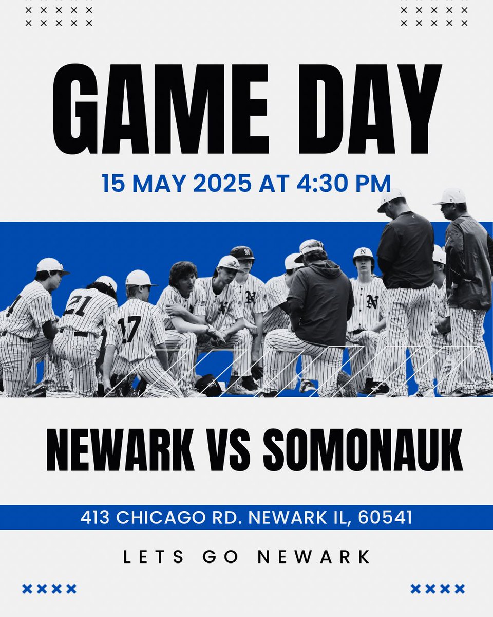 🔥⚾ Game Day Alert! ⚾🔥

The Newark Norsemen are taking the field against the Somonauk Bobcats for the last home game of the year! 💪

🗓️ Today
🕓 4:30 AM
📍 413 Chicago Rd. Newark IL, 60541

Let's pack the stands and support our Norsemen! 🏆

#NorsemenBaseball #WeAreNewark