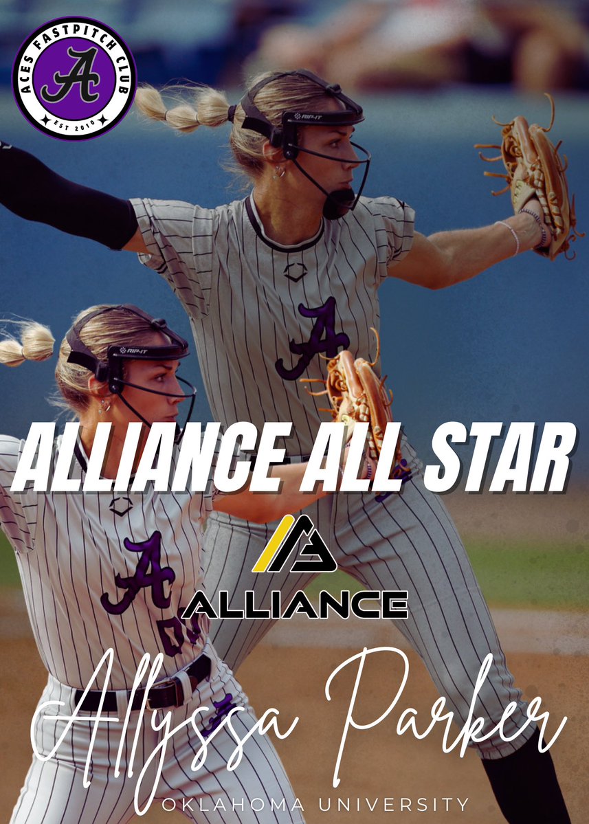 Aces Softball (@aces_softballkc) on Twitter photo Congratulations to our THREE Alliance All Stars! They will compete at the 5th Annual Alliance All-Star Game July 20 in Kokomo, IN.
<a href="/AllyssaParker/">Allyssa Parker</a> - OU
<a href="/ForresterSidney/">Sidney Forrester</a> - Mizzou
<a href="/leximcdaniel/">alexis mcdaniel</a> - OU
These ladies have VERY decorated careers in an Aces uniform!
bit.ly/43fmCC7 Congratulations to our THREE Alliance All Stars! They will compete at the 5th Annual Alliance All-Star Game July 20 in Kokomo, IN.
<a href="/AllyssaParker/">Allyssa Parker</a> - OU
<a href="/ForresterSidney/">Sidney Forrester</a> - Mizzou
<a href="/leximcdaniel/">alexis mcdaniel</a> - OU
These ladies have VERY decorated careers in an Aces uniform!
bit.ly/43fmCC7