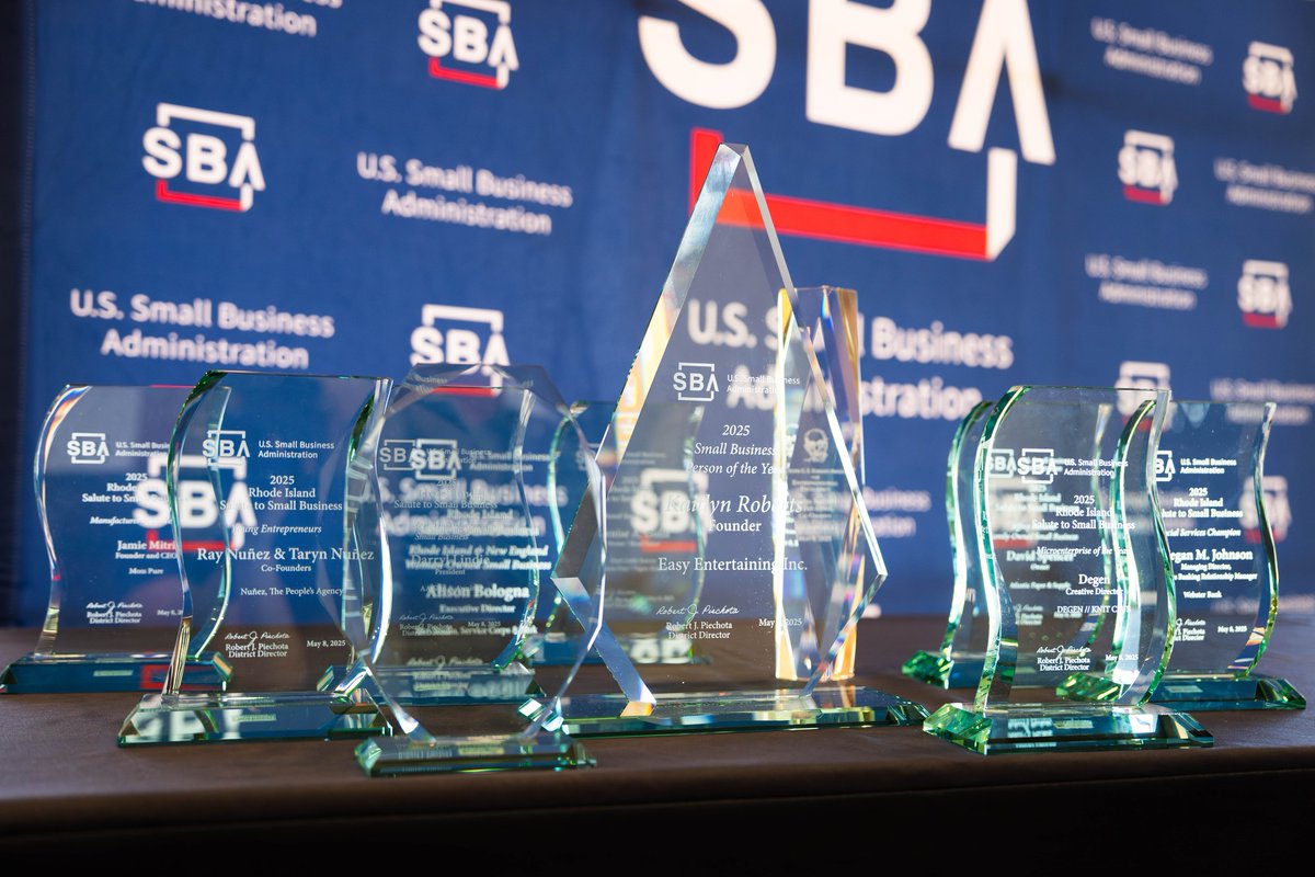 2025 SBA Small Business Award Luncheon Photo Recap🎉

To every winner, speaker, sponsor, and attendee—thank you for making #SmallBusinessWeek 2025 unforgettable.

We’re proud to uplift #RhodeIsland’s entrepreneurial spirit and look forward to building even more success together.