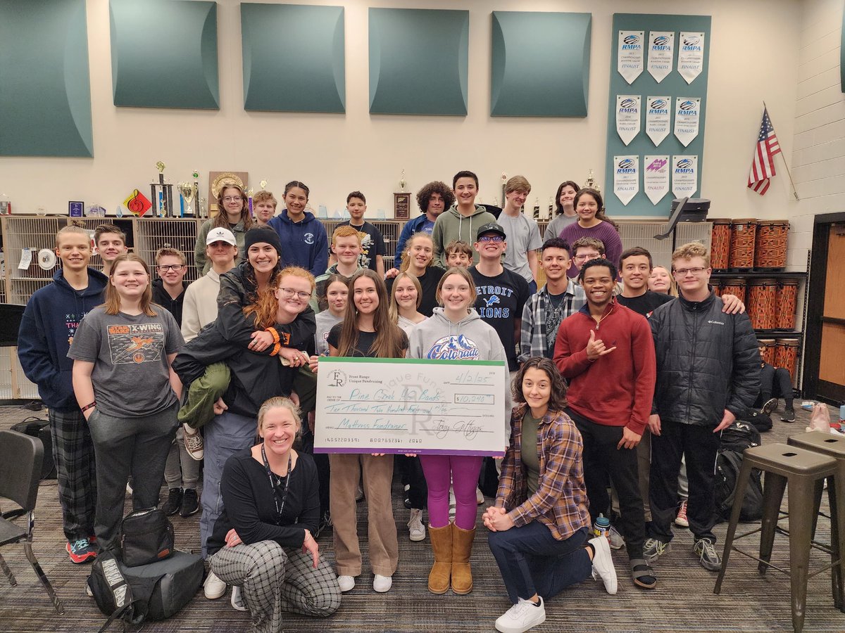 CFScorporate's tweet image. The Pine Creek High School Band just scored a whopping $10,240 from their Mattress Fundraiser! 🛏️🎉 #BandGoals #PineCreek #MattressFundraiser #TheMattressFundraiser #BigMoney #EasyMoney