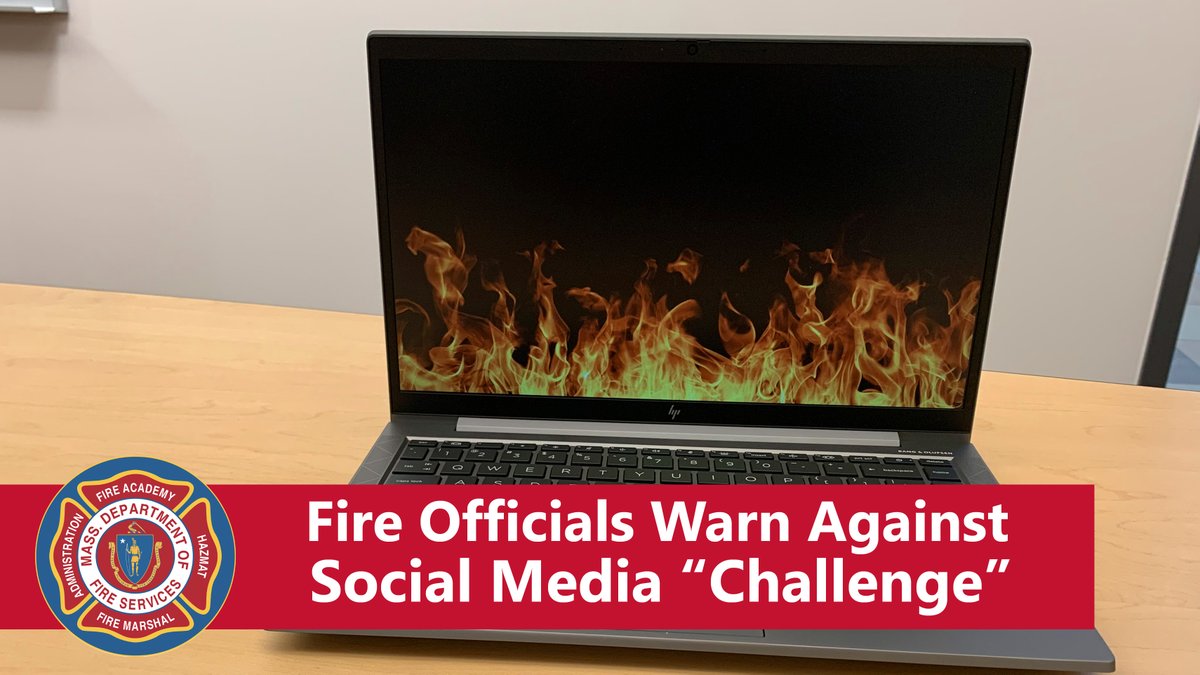 Massachusetts fire departments have reported more than a dozen incidents of young people tampering with their laptops in less than a week, apparently inspired by a social media "challenge." This activity could cause a serious fire and injuries. Read more: ow.ly/5O1L50VThTj
