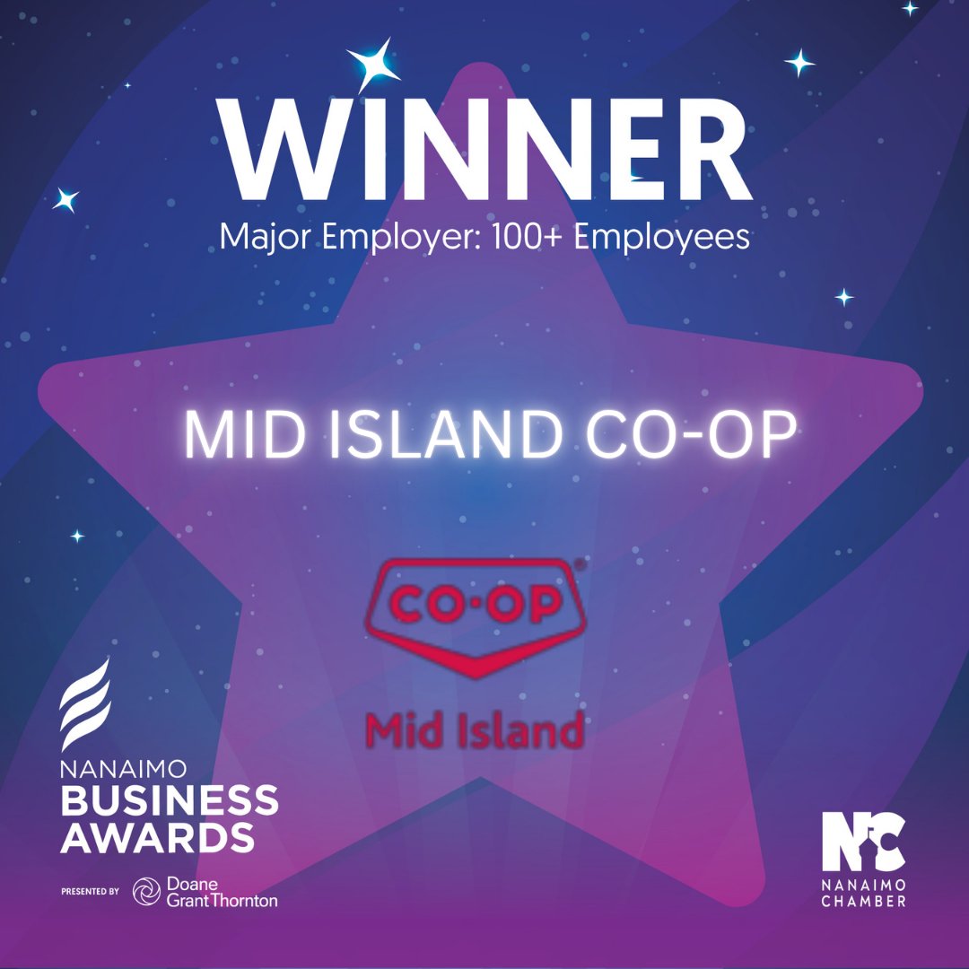 Nanaimo Chamber (@nanaimochamber) on Twitter photo Winner of the Nanaimo Business Awards 2025 –Major Employer (100+ Employees)
<a href="/midislandcoop/">Mid Island Co-op</a> With over 100 employees and a community-first spirit, Mid Island Co-op leads with purpose and pride. Congratulations on being named this year’s Major Employer!
#MidIslandCoop #MajorEmployer Winner of the Nanaimo Business Awards 2025 –Major Employer (100+ Employees)
<a href="/midislandcoop/">Mid Island Co-op</a> With over 100 employees and a community-first spirit, Mid Island Co-op leads with purpose and pride. Congratulations on being named this year’s Major Employer!
#MidIslandCoop #MajorEmployer
