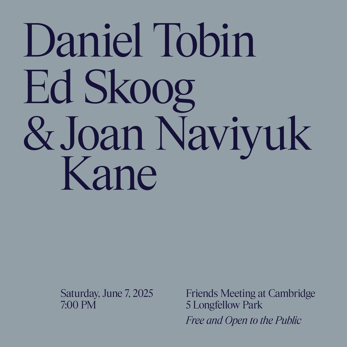 Book Launch: From the Distances of Sleep by Daniel Tobin

Featuring Daniel Tobin, Ed Skoog, and Joan Naviyuk Kane

Please join us on June 7 at 7pm to celebrate the launch of Daniel Tobin’s new chapbook From the Distances of Sleep, the first book in the GLOSS ARIAS trilogy.