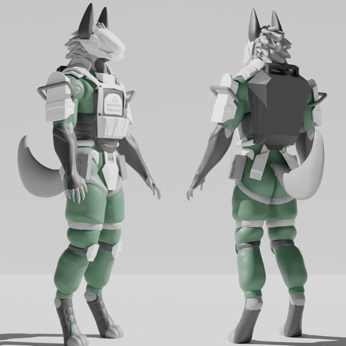 He’s done, I’m very proud, he is my first attempt at a 3D model